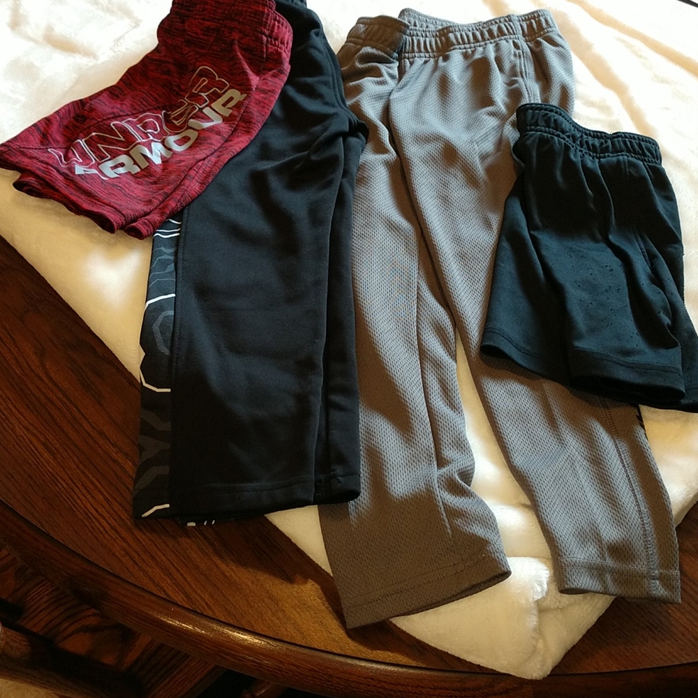 Boys size 4 Under Armour shorts and pants